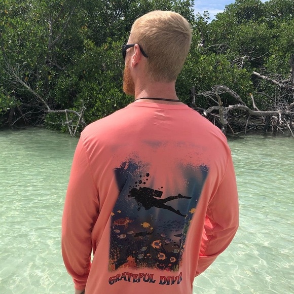 Grateful Diver Reef Diver UV Long Sleeve T-Shirt L - Picture 1 of 9